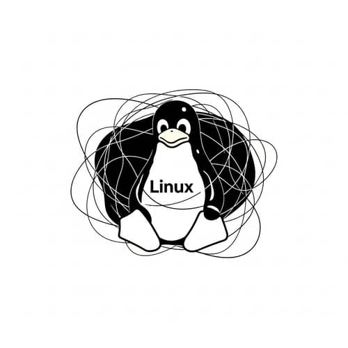 Abstract Linux-inspired Art with Open-source Elements