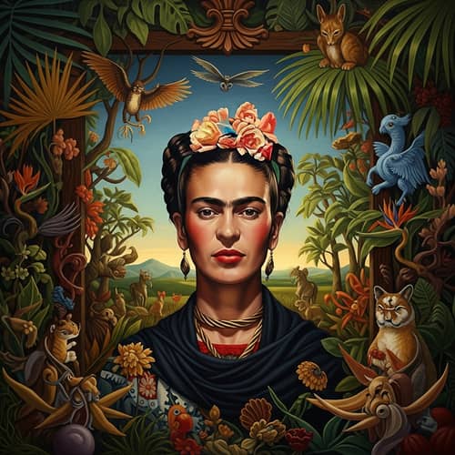 Surrealistic Self-Portrait Inspired by Frida Kahlo | Artwork