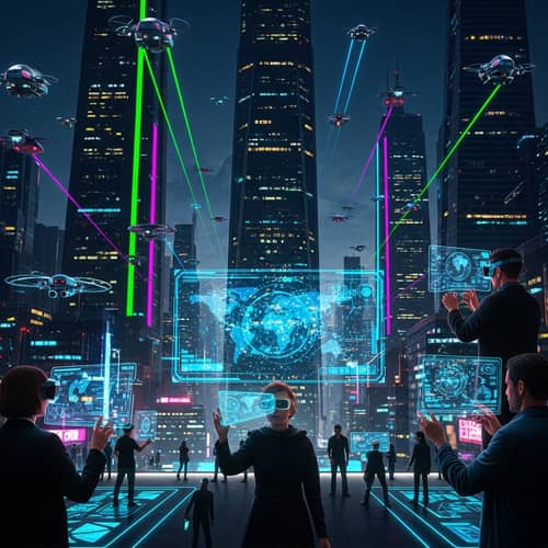 Futuristic Sci-Fi Technology Scene