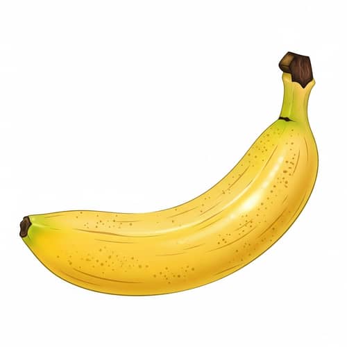 Ripe Yellow Banana Illustration - Freshness and Natural Gloss