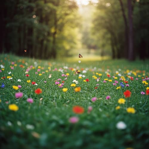 Enchanting Forest Meadow: A Vintage Photograph