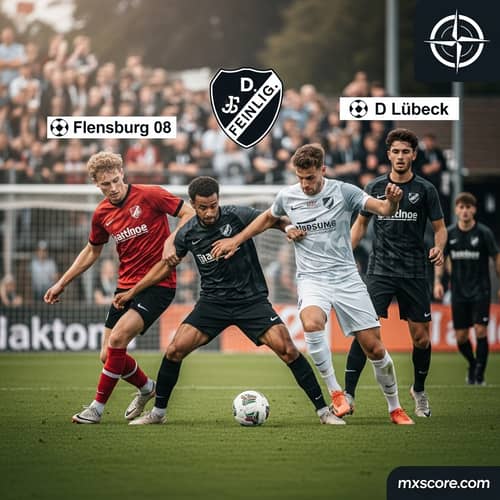 Intense Football Match: Flensburg 08 vs D Lübeck - Key Scenes, Formations & Goals
