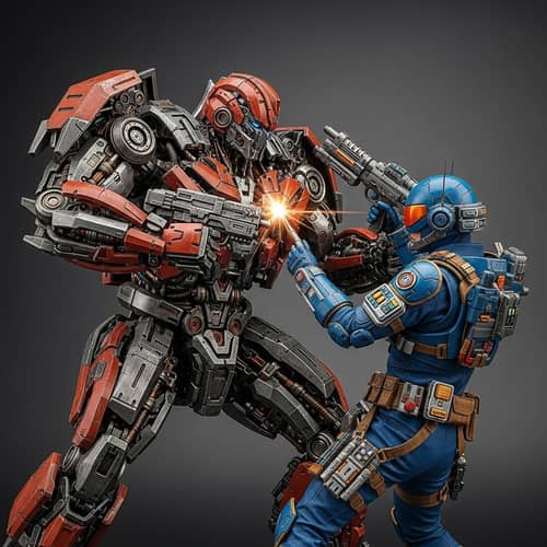 Realistic Transformer vs Futuristic Power Ranger Battle