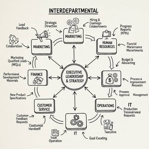 Interdepartmental Relationship Diagram for Effective Collaboration