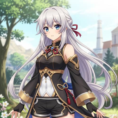 Youthful Female Anime Character with Expressive Eyes