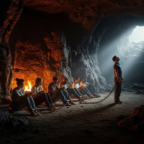 Captive Souls Seeking Light: Metaphor of Wisdom in Cavern