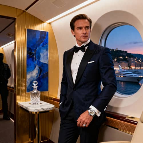 Opulent Portrait of Wealth in a Private Jet