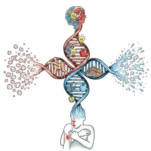 Mind-Body Unity: Illustrating Interconnectedness with DNA-like Structure