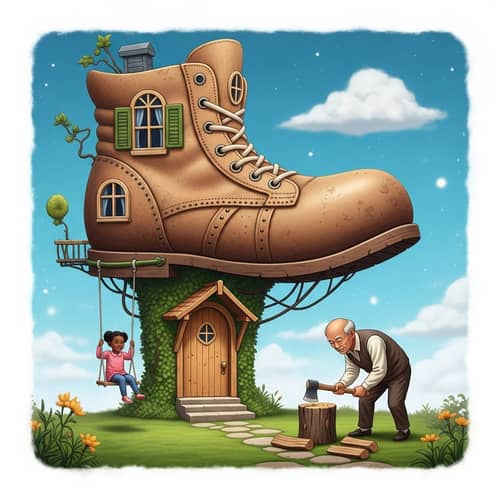 Unique Shoe-shaped Floating House in Space