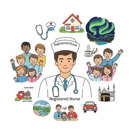 Diverse, Successful Nursing Professional with Bright Future | Dream Illustration