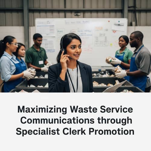 Maximizing Waste Service Communications with Specialist Clerk Promotion