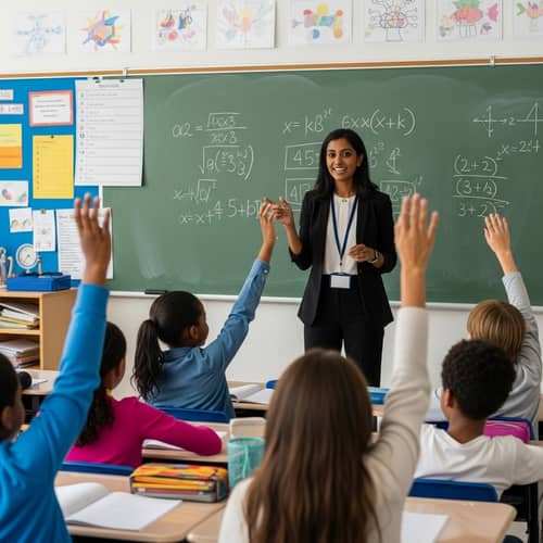 Inclusive Classroom Led by South Asian Female Teacher | Engaging Learning Environment