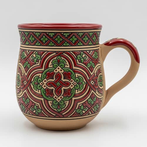 Handmade Qatif Mug | Traditional Arabian Design