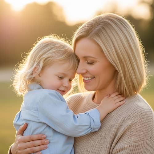 Heartwarming Family Portrait in Soft Pastel Colors