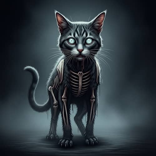 Zombie Cat: Ghastly Depiction of Death and Horror
