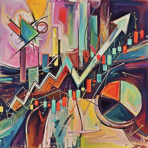 Dynamic Abstract Art Inspired by Stock Trading Trends