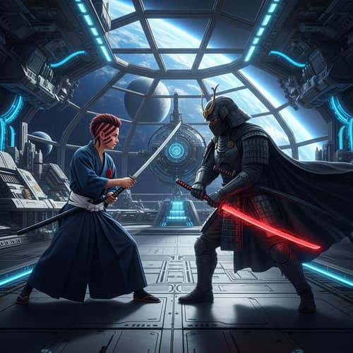 Tanjiro Kamado vs Darth Vader: Epic Battle on Death Star
