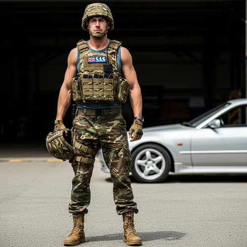 Ryan Gosling Drive Movie Look in SAS Gear with Stunt Car