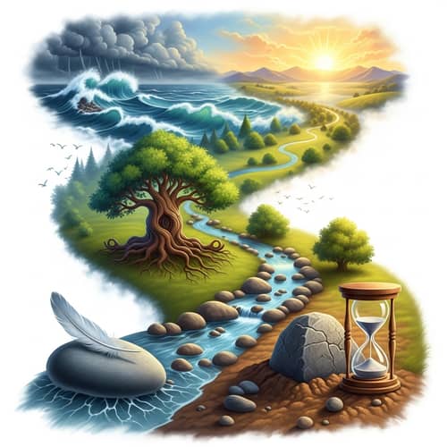 Symbolic Journey of Mindfulness to Sobriety | Calm Landscape
