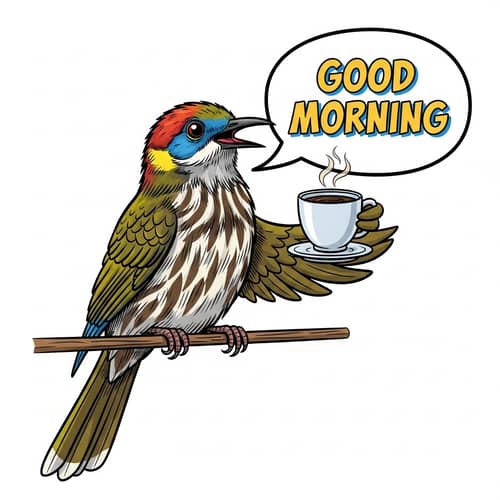 Lively Honeyeater Saying Good Morning Comics