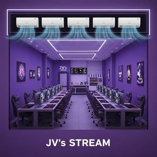 JV's STREAM Internet Cafe: Spacious Gaming Hub with 20 Computers