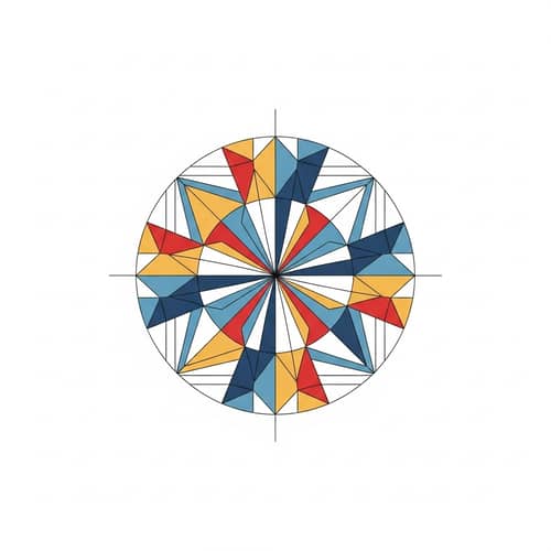 Minimalist Geometric Circle Design for Harmony & Balance
