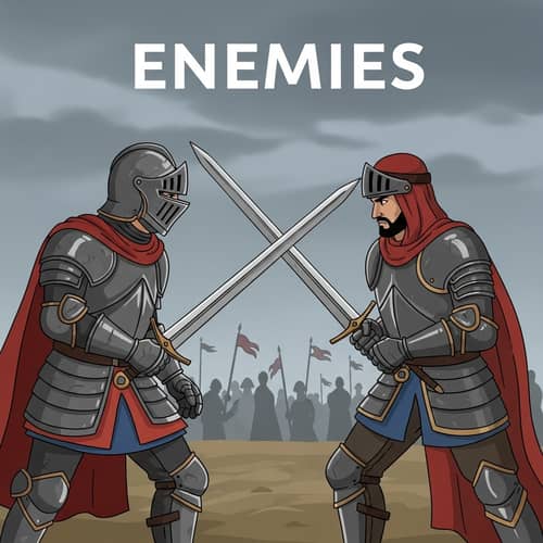Knights Battle Scene: Hispanic vs Middle-Eastern Warriors