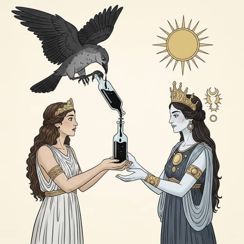 Mythical Encounter: Psyche and Venus - Pivotal Moment