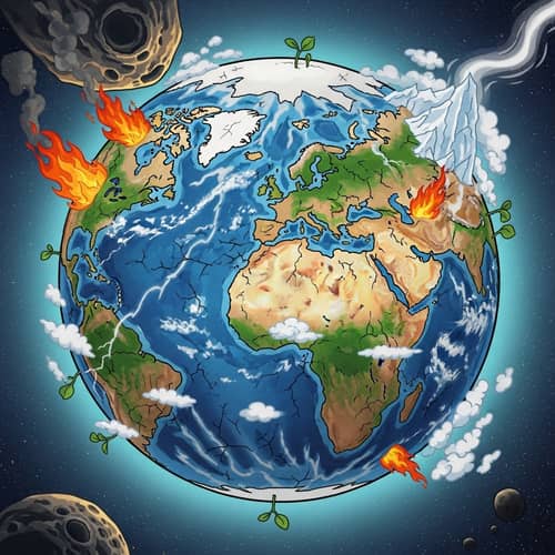 Vibrant Animation of Earth in Peril | Disney Style