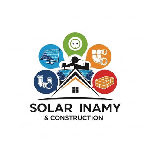 Solar Panel Installation & Construction Company Logo Design