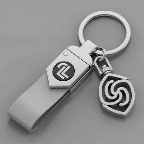 Modern 3D Keychain Design for 3D Printing | STL File Format