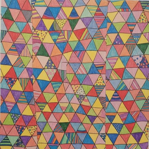 Colorful Triangle Tessellation | Student Art Project