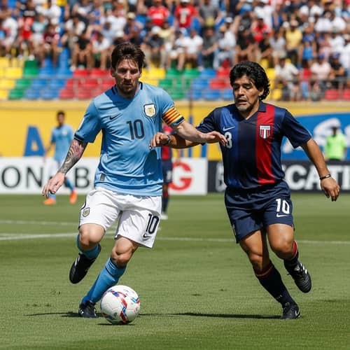 Intense South American Football Match