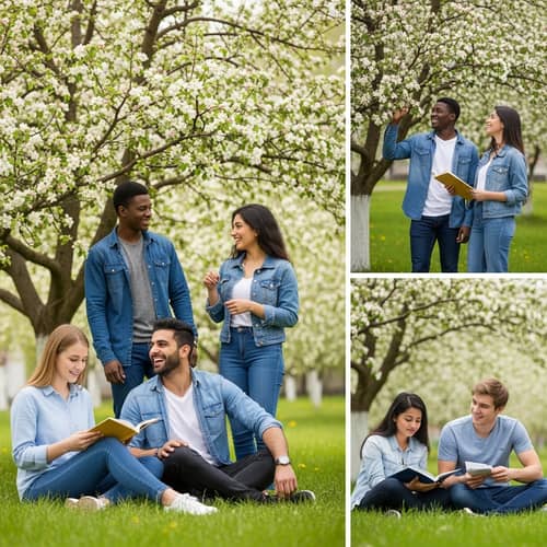 Spring at Michurinsk State Agrarian University: Students, Flowers, Apples