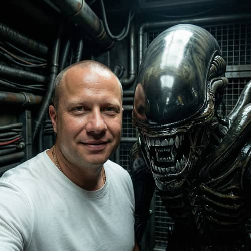 Epic Selfie with Alien Xenomorph - Ultra-Realistic Shot