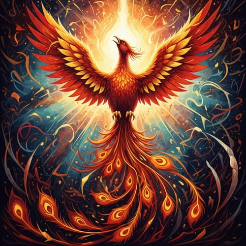 Phoenix Rising Abstract Art: Resurrection & Rejuvenation