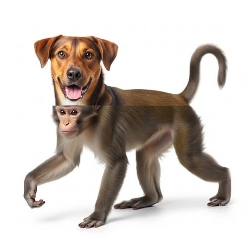 Dog-Monkey Hybrid: Playful Creature with Unique Features