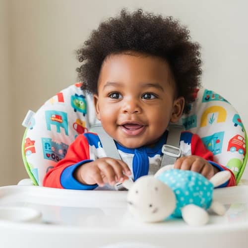 Adorable Black Baby Boy with Curly Afro | Bright Baby Photography