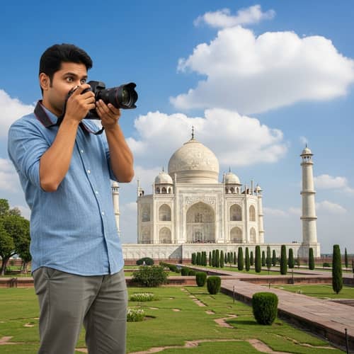 Capturing the Majestic Taj Mahal: South Asian Photographer