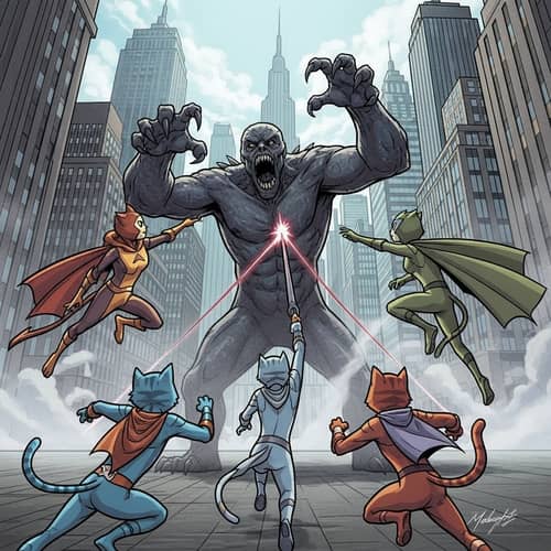Cat Superheroes Fight Monster | Epic Battle in New York City