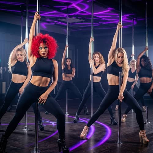 Talented Dancers on Dance Pole - Vibrant Performance