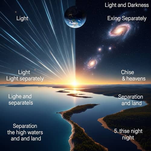 Genesis Chapter 1 Creation Images & Verses 3-7