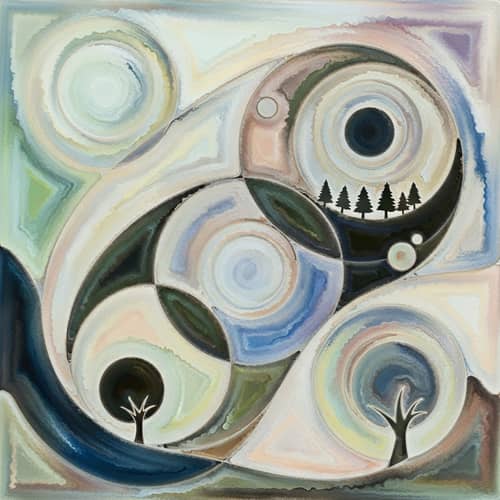 Tranquil Healing Abstract Art | Calm Colors & Symbols