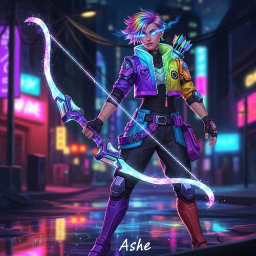 Vibrant & Diverse Colors - Ashe Character Art