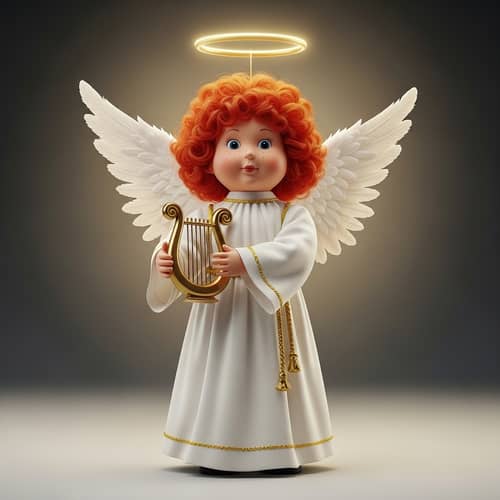 Angel Doll with Golden Harp - Surprising Transformation