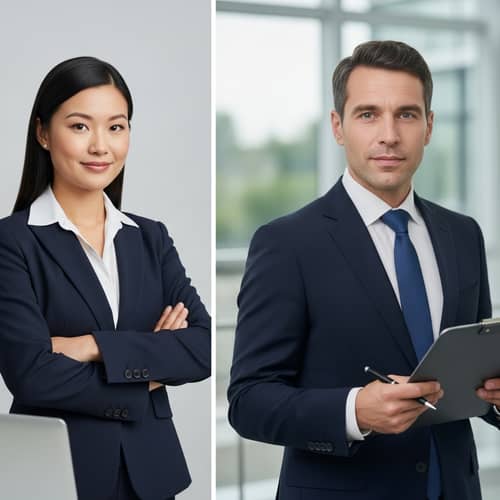 Diverse Business Executives Exuding Confidence and Intelligence
