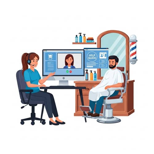Online Customer Support Service for Barbers | Help Guide & Video Calls