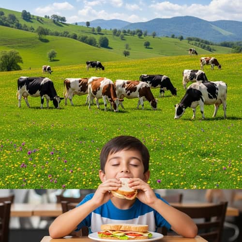 Delicious Sandwich Transports Young Boy to Nature's Embrace