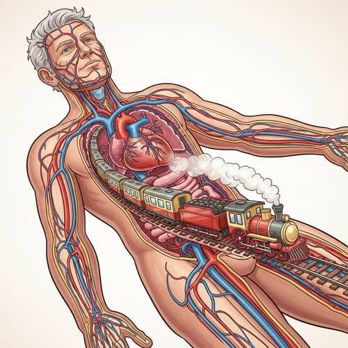 Toy Train Journey through Human Body to Heart