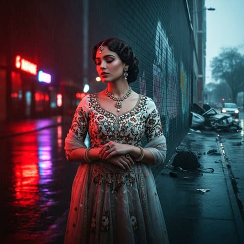 Elegant Contrast: Old-Fashioned Elegance Meets Modern Tragedy